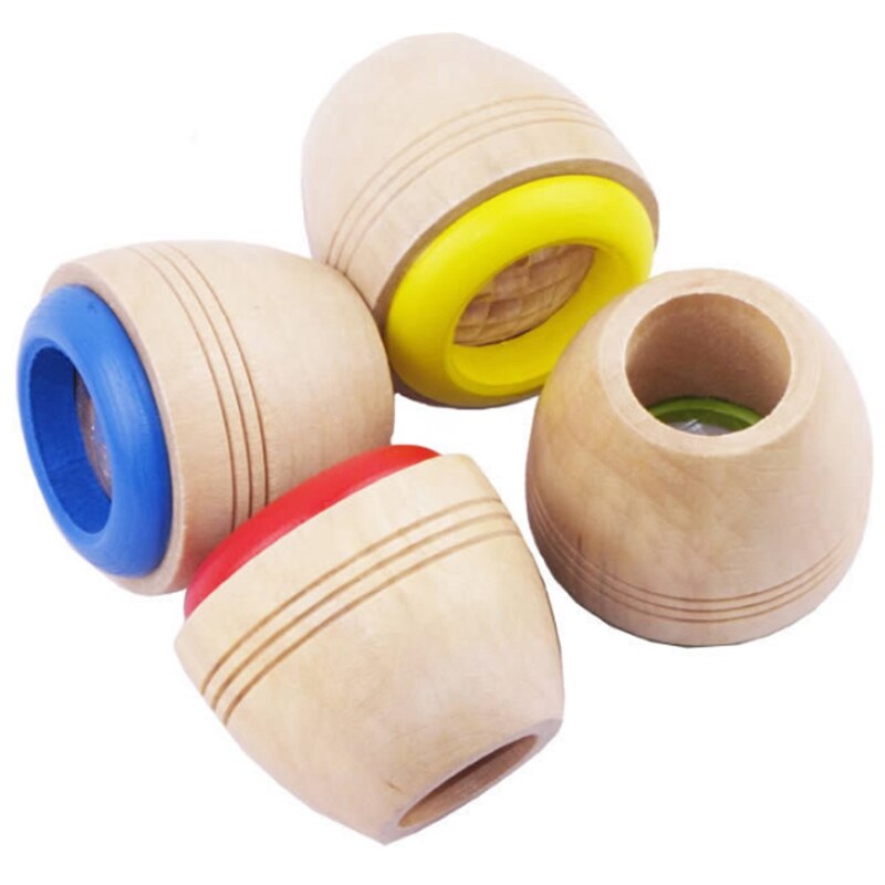 in Legno per bambini Giocattolo ic Caleidoscopio Effetto Ape-occhio Girevole Poligono Specchio Specchio di Osservazione