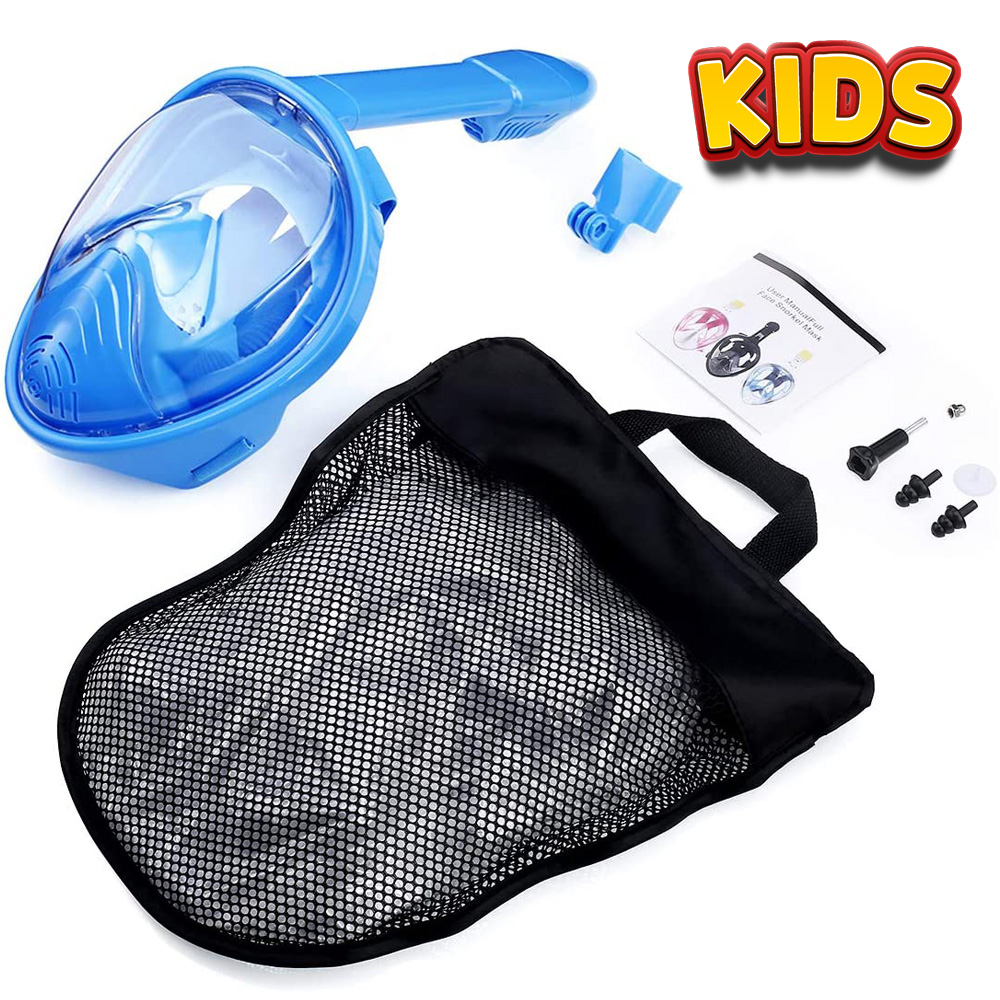 Volledige Gezicht Snorkel Masker Met Afneembare Camera Mount, snorkelen Zwemmen Duiken Masker Wide View Anti-Fog Anti-Lek Voor Volwassen Kinderen