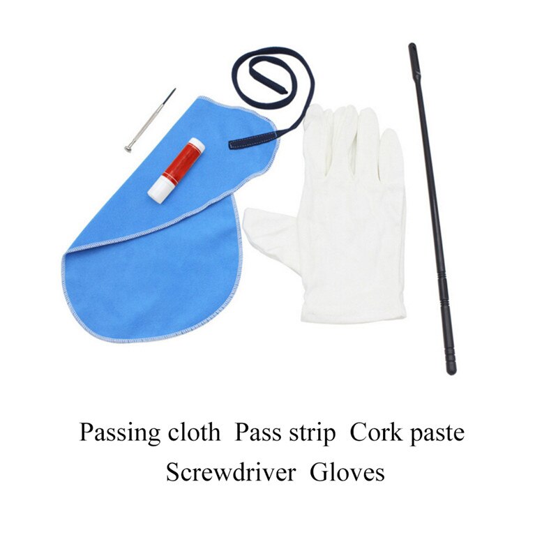 Flute Piccolo Cleansing Kit Five-piece set of strip cloth + pass strip + cork paste + screwdriver + gloves