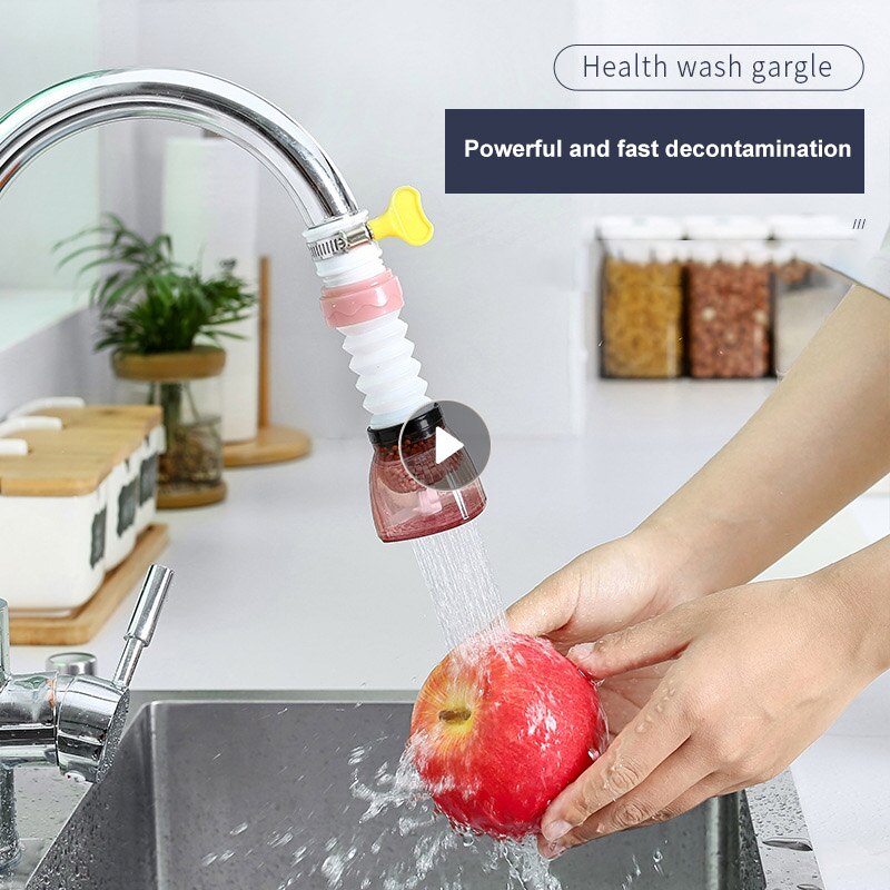 360 Degree Rotating Faucet Extenders Adapter Universal Anti Splash Filter Tap Sprayer Nozzle Retractable Faucet Extender Home