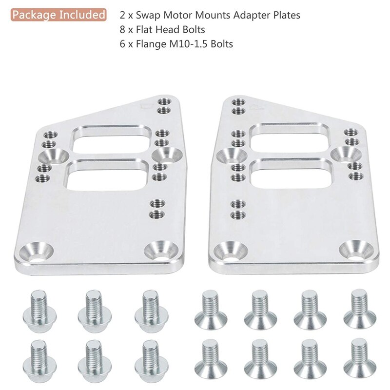Swap Motor Mounts Adapter Plates for LS Conversion Adjustable Universal Swap Bracket for LS1 LS3 LS2 LQ4 LQ9 LS6 551628
