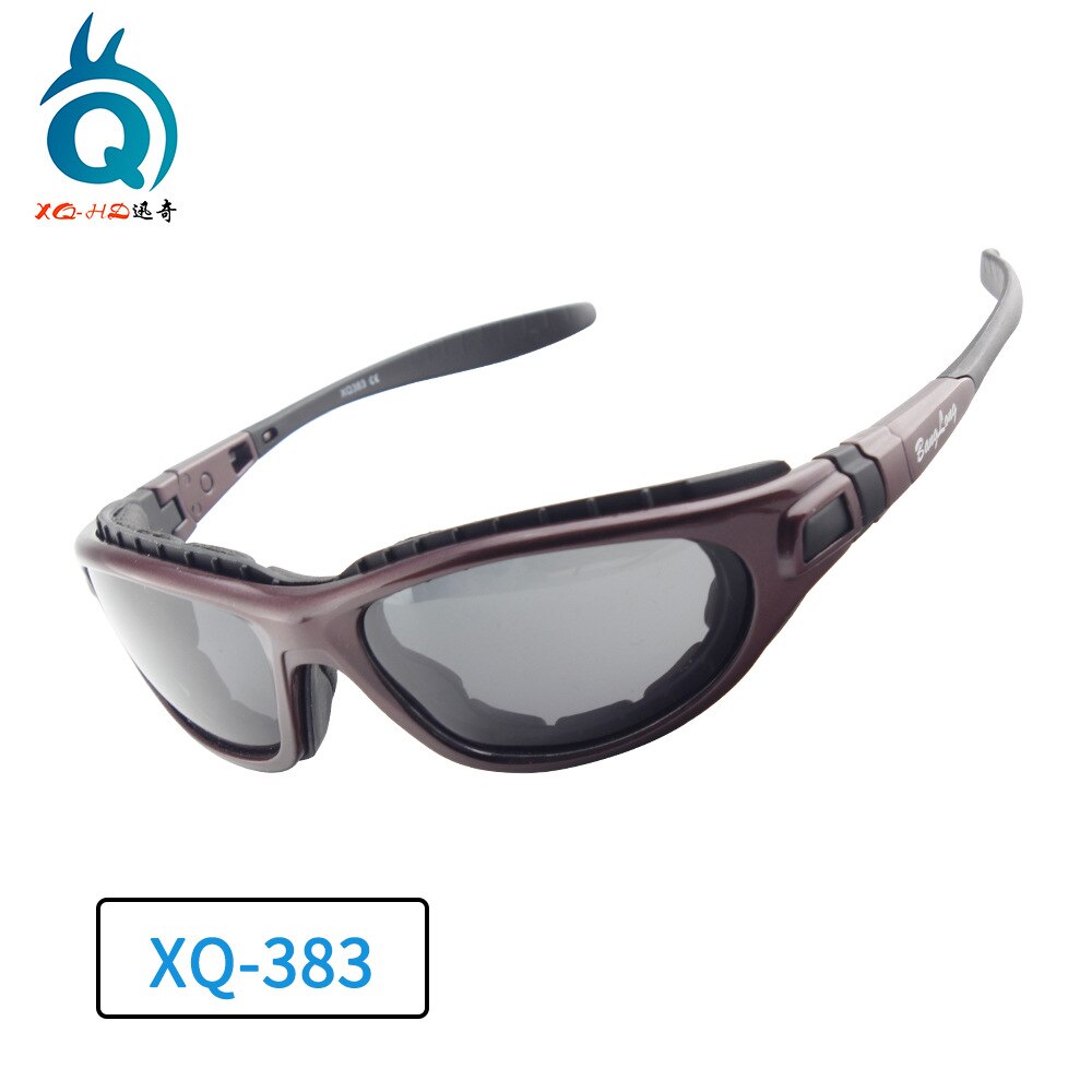 Occhiali da suola polarizzati Antivento sabbia Occhiali Da suola di sport anti-nebbia Equitazione Occhiali all'aperto anti-Uv Pesca Alpinismo Surf Occhiali Da suola XQ-383: buio viola
