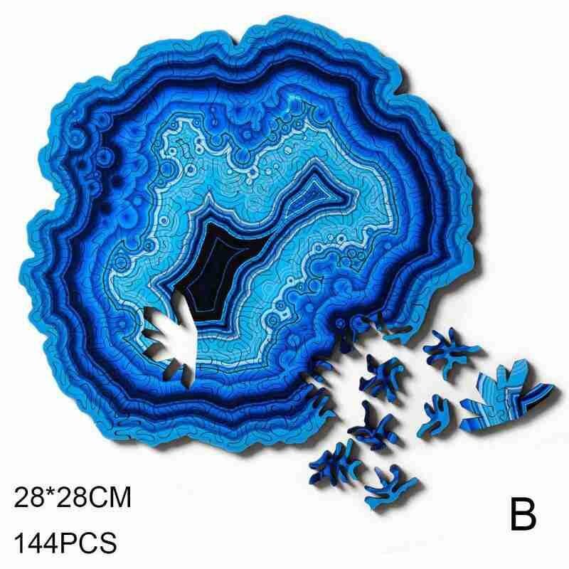 Houten Puzzel Regenboog Aarde Universe Vorm Puzzel Oneindige Lus Specifieke Diy Gboard Game Kids Volwassen Uitdagende Speelgoed: B