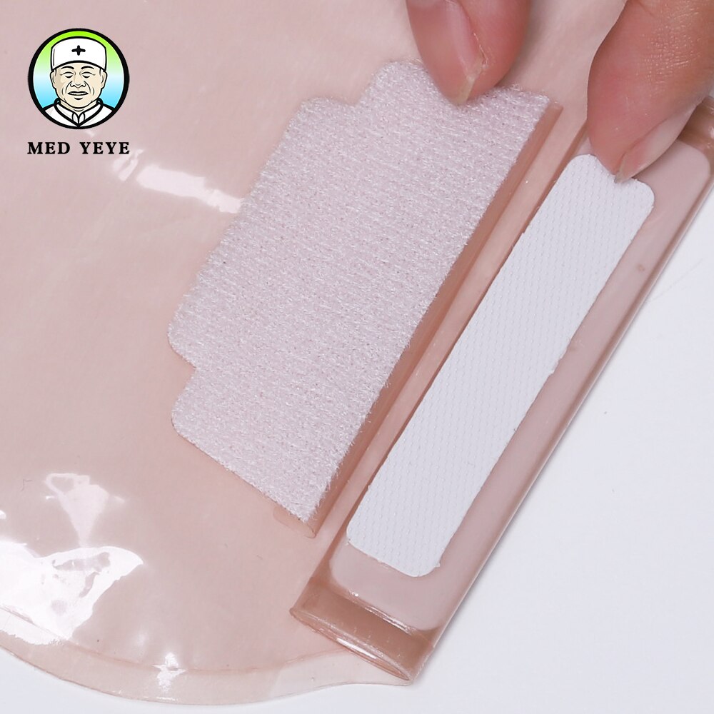 Kids one piece system ostomy bags 5 Pcs with soft non-woven fabrics lining and hook and loop fastener for kids day and night use