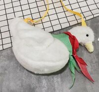 Leuke Grote Gans Vorm Vrouwen Schoudertas Tote Dames Casual Crossbody Tassen Vrouwelijke Messenger Bags Mode Handtassen: WHITE