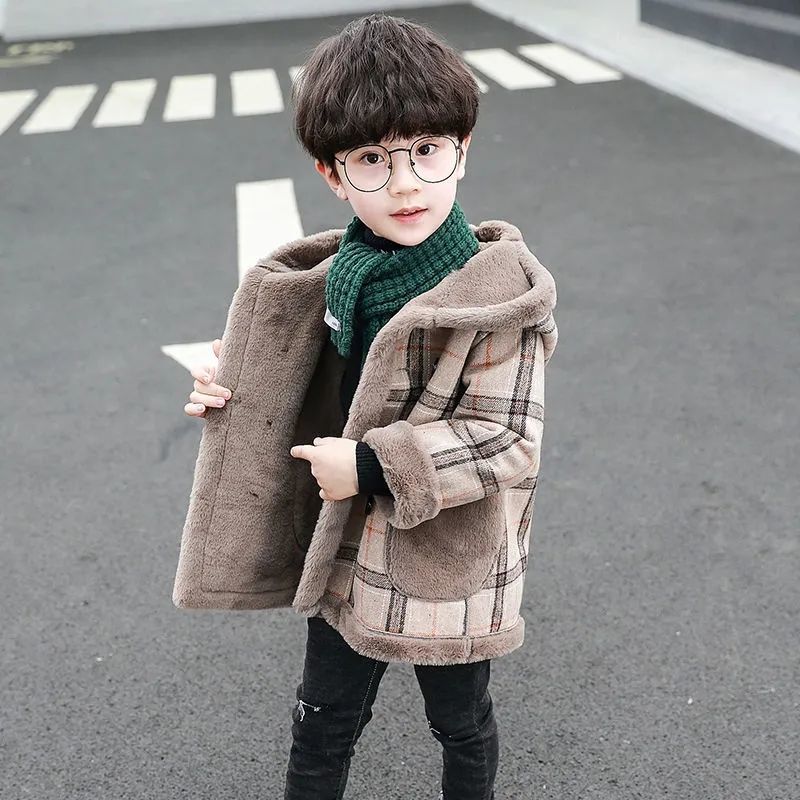 Kids Winter Coats Children Girls Jackets For Autumn 2-8 SpringOuterwear Boy Warm Jacket Baby Children Clothing: Auburn / 3T