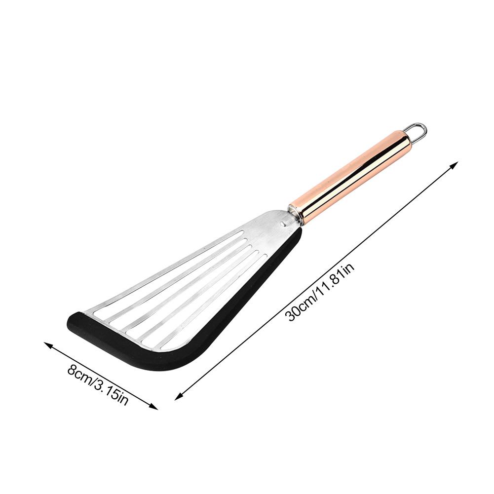 Durable Slotted Spatula Flexible Stainless Steel Spatula with Silicone Top Soft Edge Slotted Spatula Turner #CW