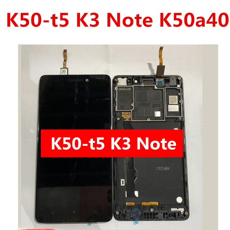 5.5 ''Voor Lenovo K50-T5 K3 Note K50a40 K50-t3s Lcd-scherm Digitizer Touch Screen Vergadering Vervanging Met Frame Zwart