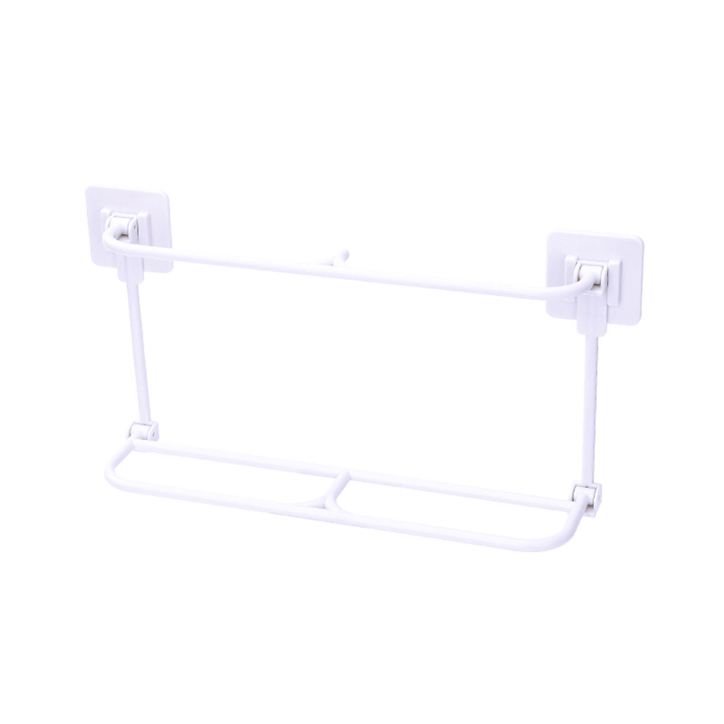 25# Storage Holder Home Plastic Wall Hanging Hanger Slippers Shelf Storage Organizer Housekeeping Shoes Rack: White