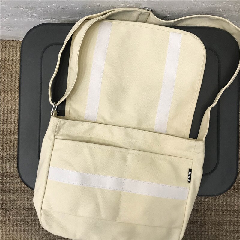 Grote Canvas Vrouwen Crossbody Bag Vrouwelijke Toevallige Handtas Grote Katoenen Doek Koreaanse Meisje Studenten Schouder Satchel Tas Voor School