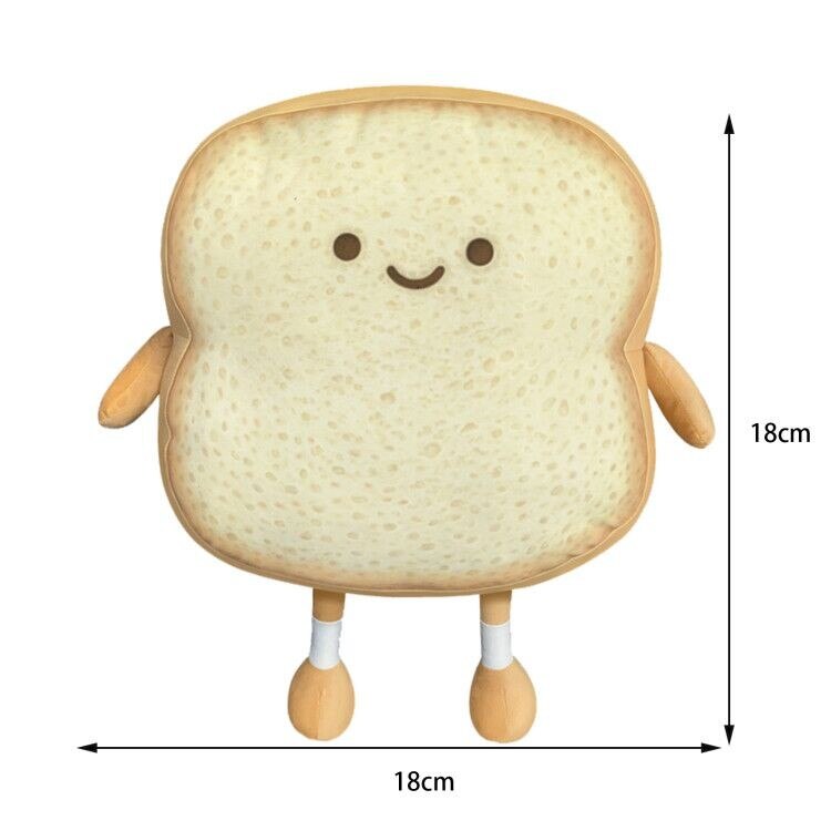 Grappig Emotie Brood Knuffel Kussen Gevulde Voedsel Knuffel Simulatie Gesneden Brood Speelgoed Kussen Schoudertas Kids Zak Pop speelgoed