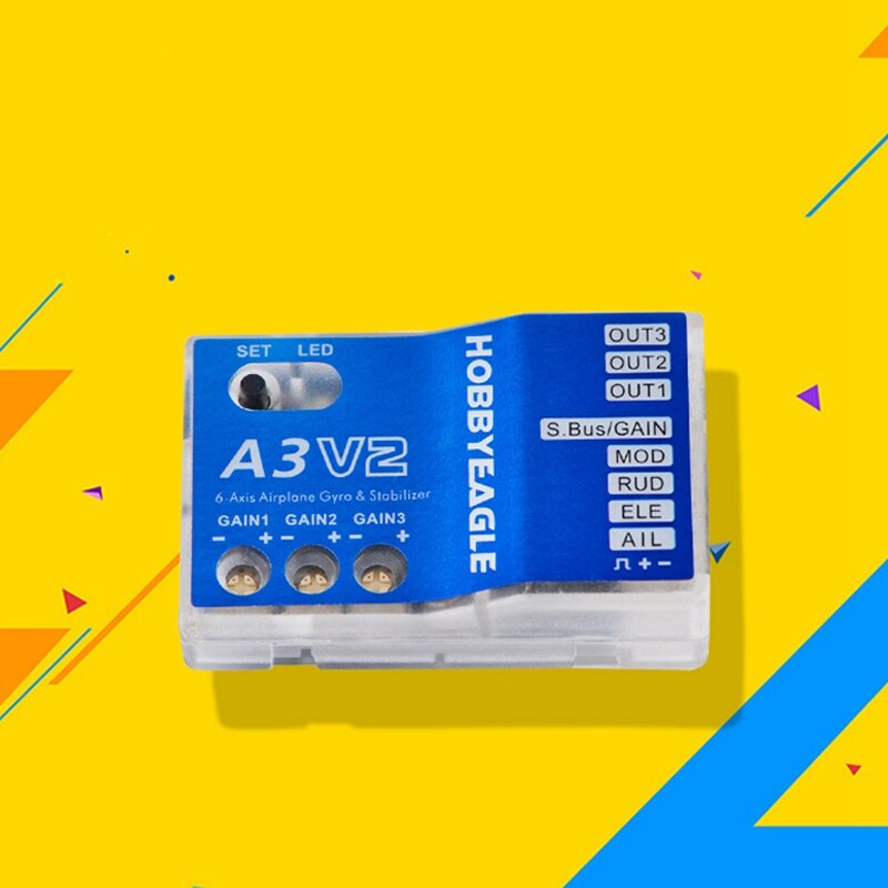 A3V2 Fixed Wing Flight Control Aeroplane Flight Controller Stabilizer 3 Axis Gyroscope Balance F3P KT Aircraft ,for RC Airplane