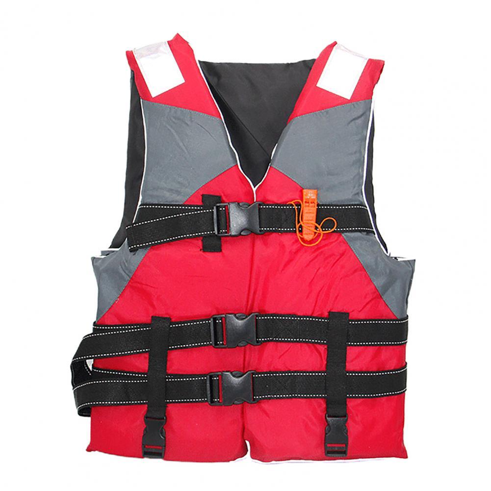 Life Jacket Safe Adjustable Swimming Jacket Oxford Cloth Unisex Lightweight Floatation Buoyancy Vest Water Sports Supplies