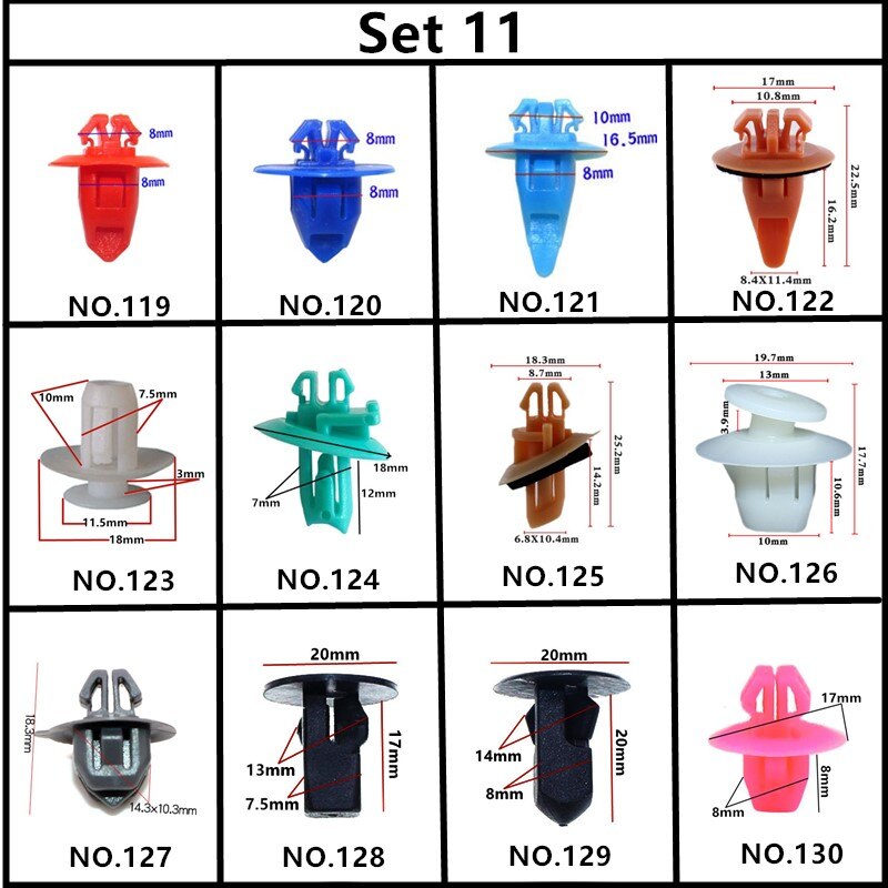 For Toyota Tundra Solara Scion Car Bumper Fender Wheel Arch Door Panel Trim Roof Cover Trunk Strip Snap Rivet Fastener Clips Kit