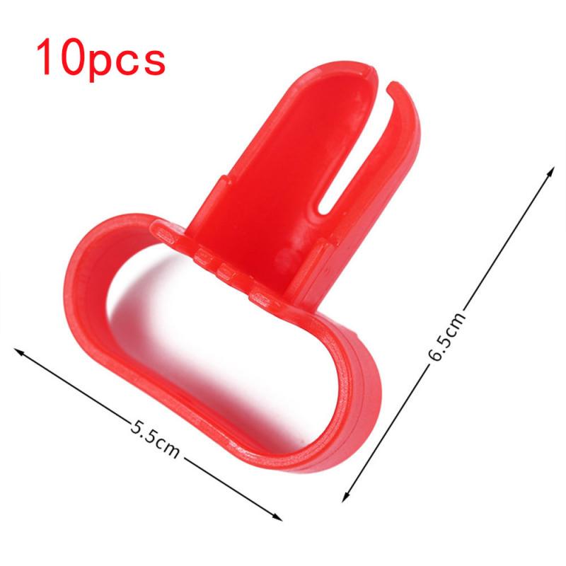 10pcs Balloon Tie Tool Easy Knotting Tying Device Knot Faster Save Time Easy Balloons Knot Tie Balloon Tape Strip Tying Tool: 10pcs red