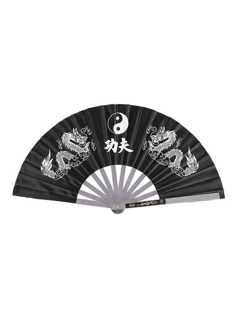 Stainless Steel Folding Fan Tai Chi Fan Kung Fu Wushu Gym Show Decorate Fan China Traditional Wushu Fitness Fan