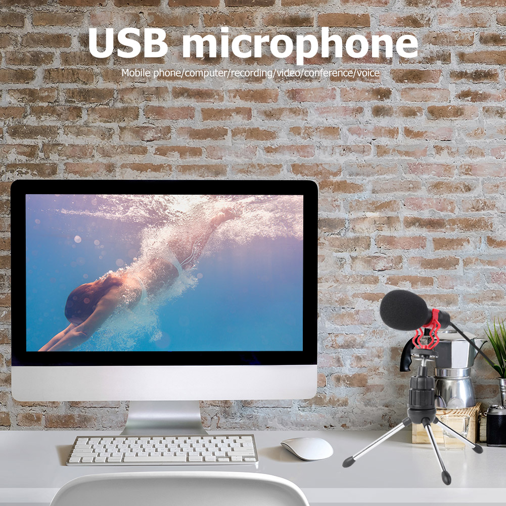 Network Teaching Video Conferencing USB Wired Microphone Studio Condenser Recording Microfone Ultra-wide