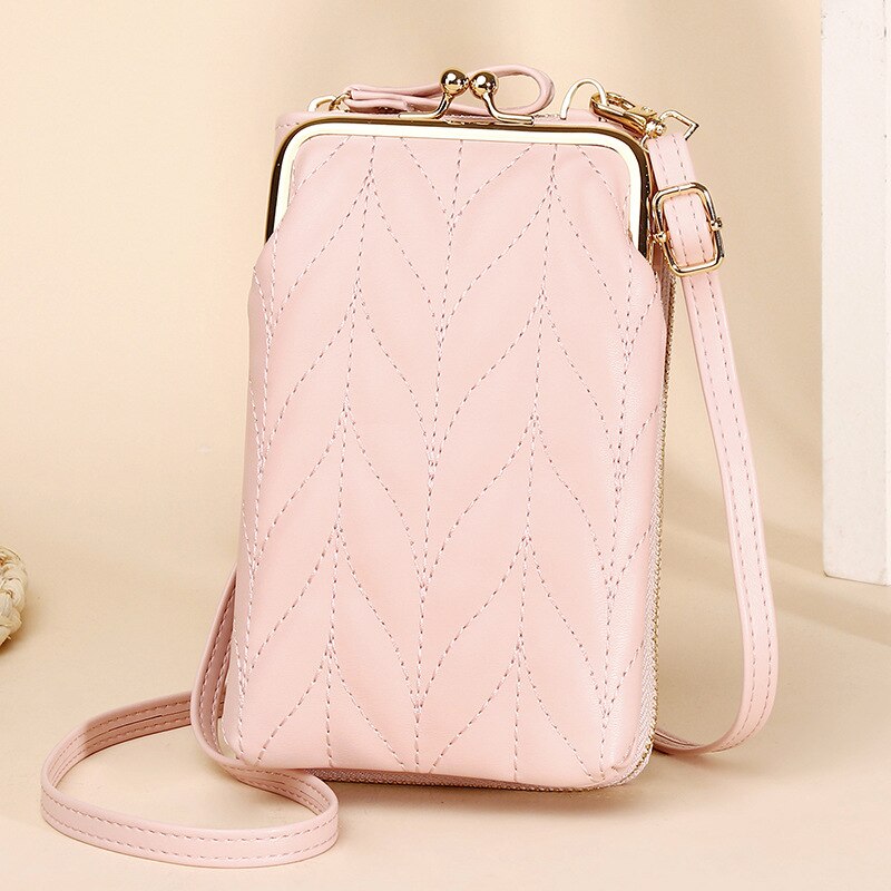 Vrouw Crossbody Tassen Mode Kleine Handtassen Schoudertas Mobiele Telefoon Portemonnee Mini Dames Portemonnee Vrouwelijke: Pink