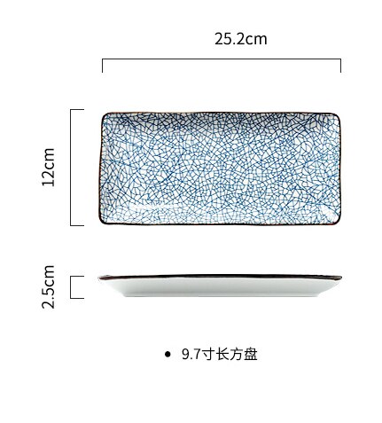 Kwadrat geometryczny danie rybne glazura dania kuchni płytkie talerze zastawa stołowa styl japońnarty i Ceramica wiatr talerz Sushi Tarta zestaw: S