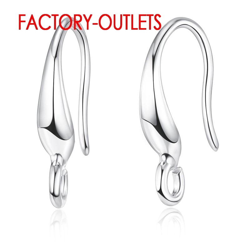100Stck Komponenten 925 Sterling Silber Ohrringe Für Frauen Haken Ohr Draht passend zu Für Ohrringe Schmuck Zubehör