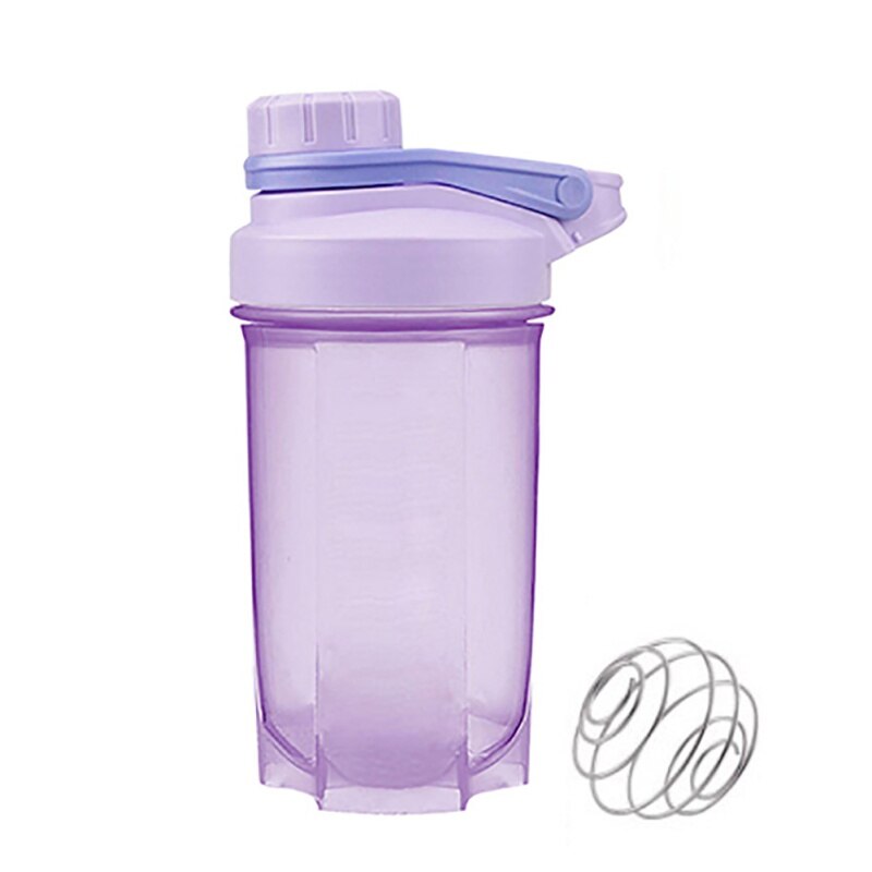 Tasses d'eau Anti-déversement de tasse d'eau de Sports de forme physique en plastique de tasse de secousse de 500ml avec des tasses simples de secousse de couleur Pure de couvercle