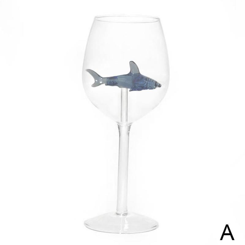 Shark Wine Glass Cup European Crystal Red Wine Cup Glass Bar Party Supplies Decorating Wedding Cocktail Cocktail High U3L0: A
