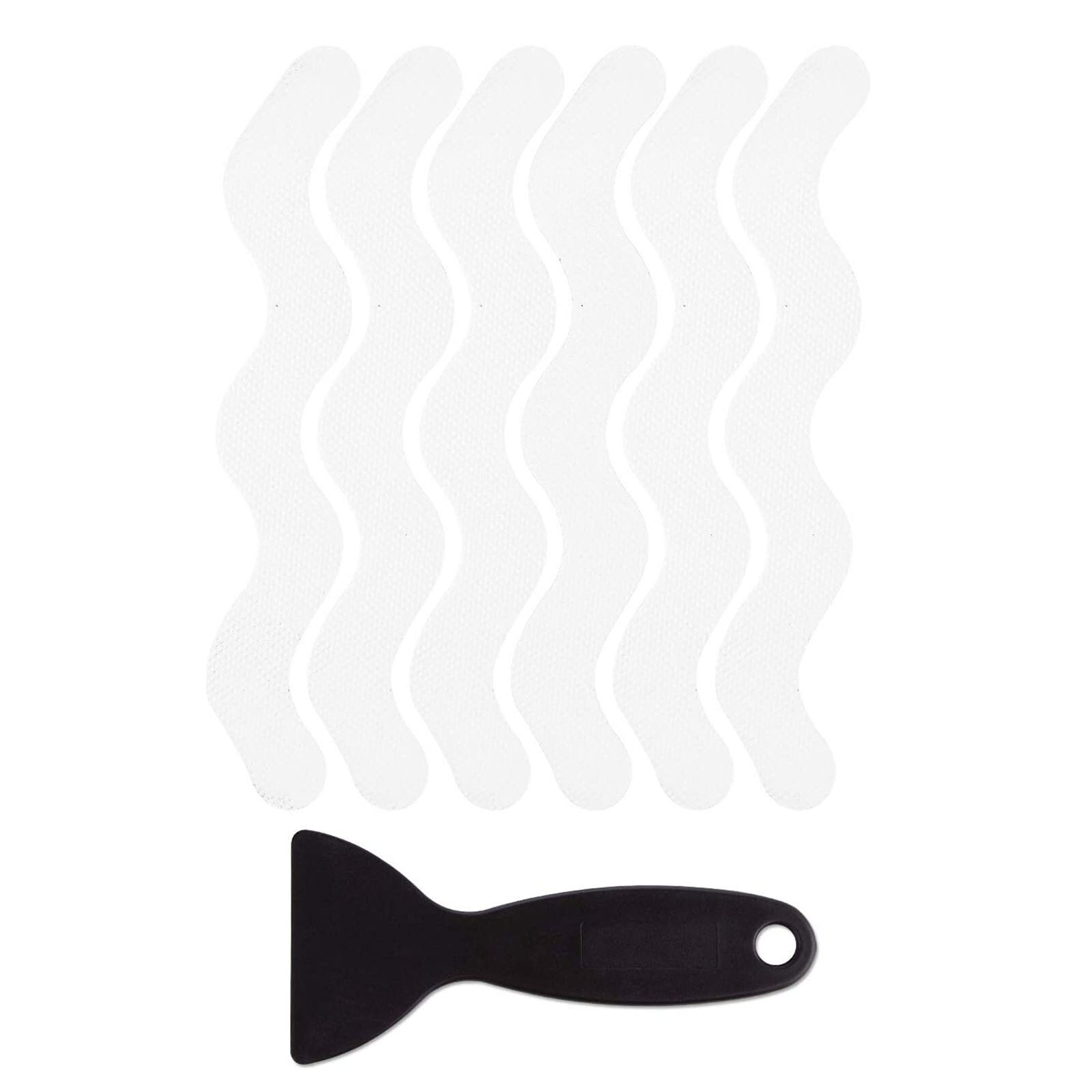 Adhesive Decals Bathtub Strips Safety Anti Slip Adhesive Anti Slip Stickers Black Gray Translucent Pink Blue Non-slip Stickers: Transparent