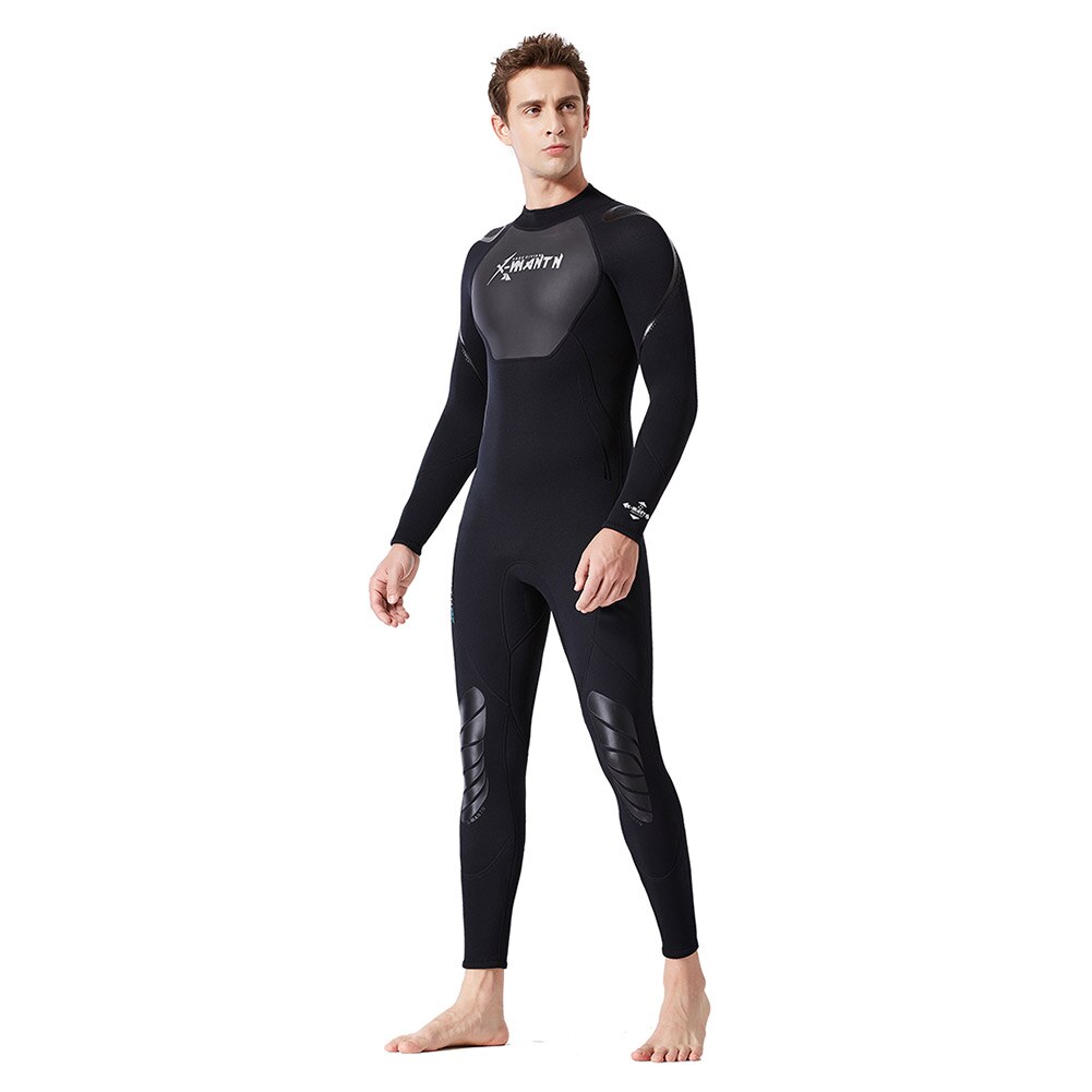 Traje húmedo grueso de esnórquel de neopreno para adultos, surf, buceo, traje de neopreno de 3mm para deportes acuáticos al aire libre, equipo de natación negro