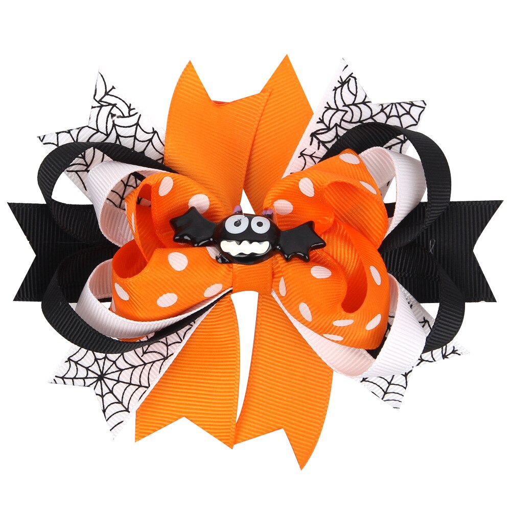 Halloween bébé fille bandeau infantile cheveux chauve-souris cravate nœuds -né tiare bandeau tout-petits clips épingles à cheveux tissu chapeaux