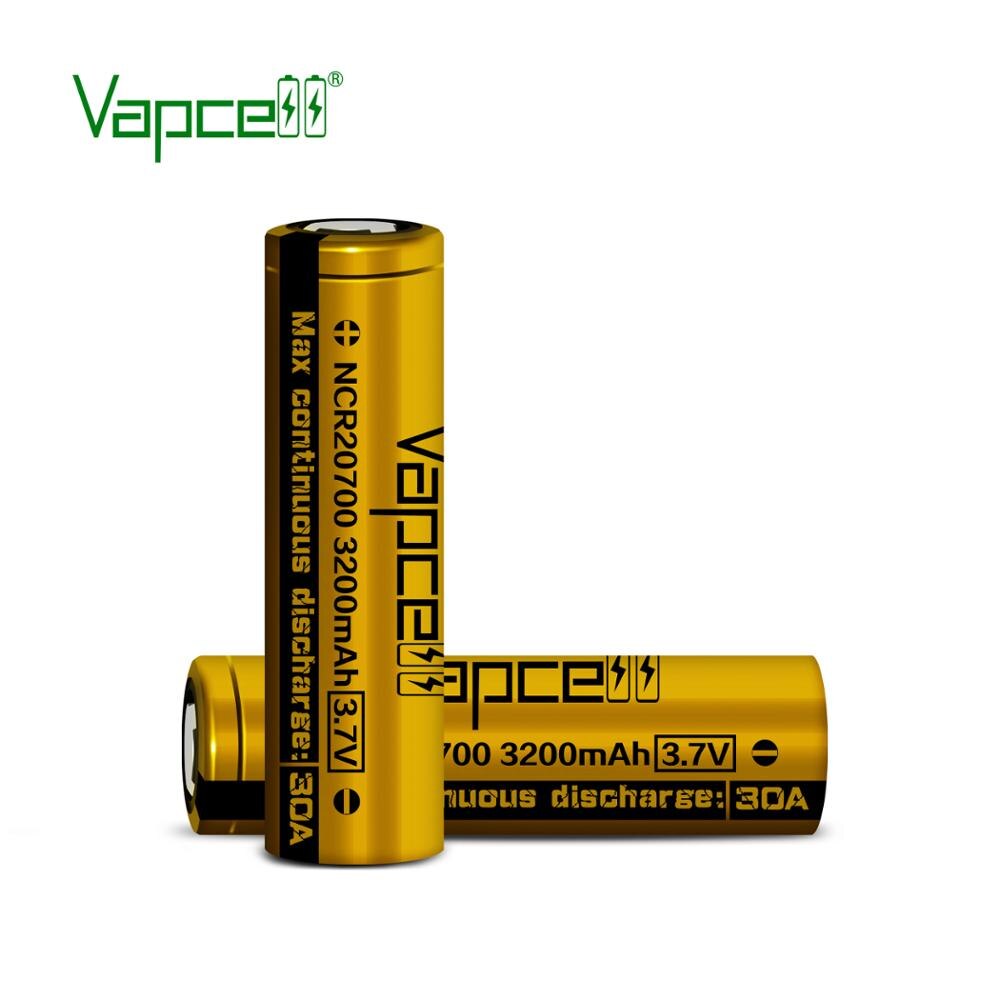 Originalt vapcell li ion batteri 20700 3200 mah 30a ncr 20700a mod genopladelige litiumbatterier celle til lommelygte