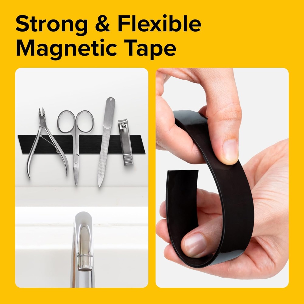 Flexible Magnet Strip Magnetic Rubber Tape Strong Self Adhesive Sticky Magnets Tapes for Fridge DIY Photo Poster Office Tools