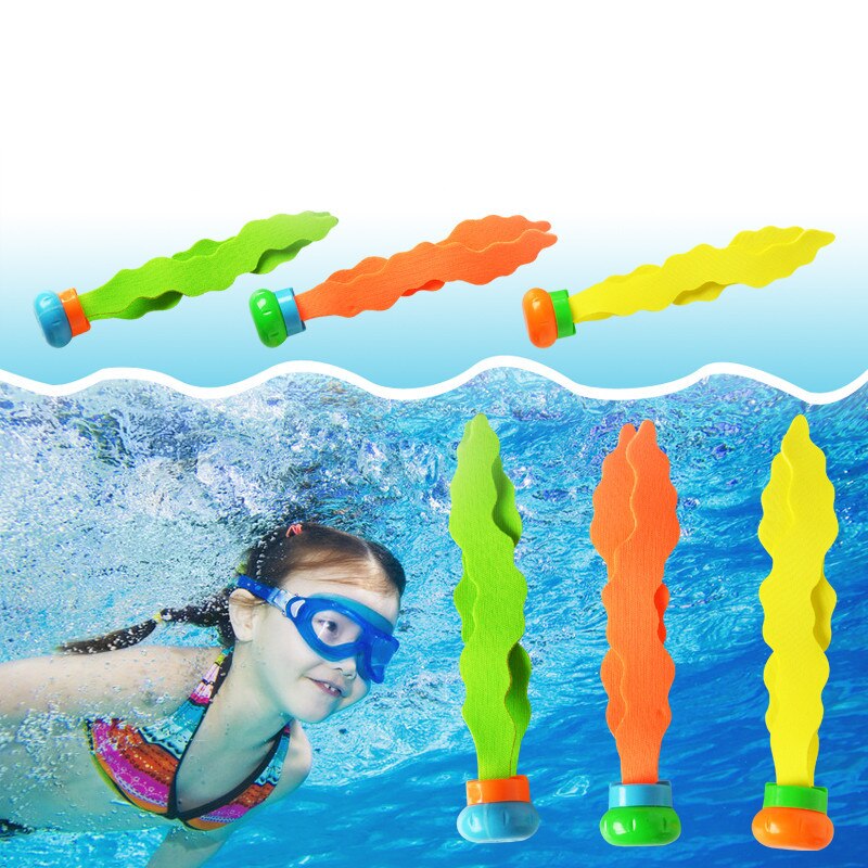 Shark Rocket Throwing Toy Pool Game Toy Seaweed Grass Swimming Pool Summer Beach Sticks Diver Toys For Children