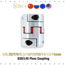 1Pc Plum Koppeling Ster Graveermachine Servo Motor Koppeling D30 L40 Binnenste Gat 6/6.35/7/8/9.525/10/11/12/14/15/16Mm
