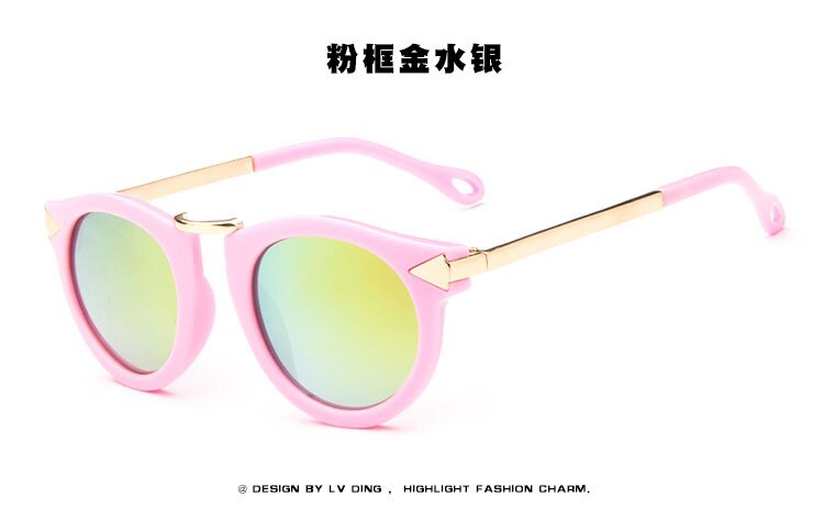 Baby Boys Girls Kids Sunglasses Vintage Round Sun Glasses Children Arrow Protection Oculos De Sol Gafas
