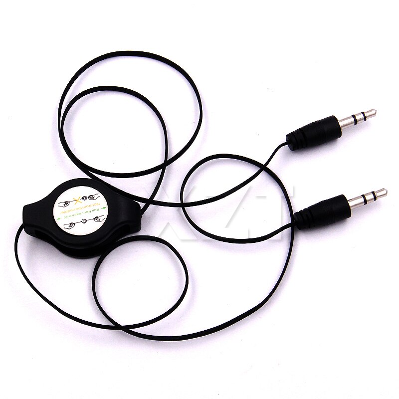 80cm 3,5mm Versenkbare Kopfhörer Jack Aux Audio Kabel Männlichen für Auto Iphone Samsung Telefon GPS MP3 MP4 Musik stereo Lautsprecher