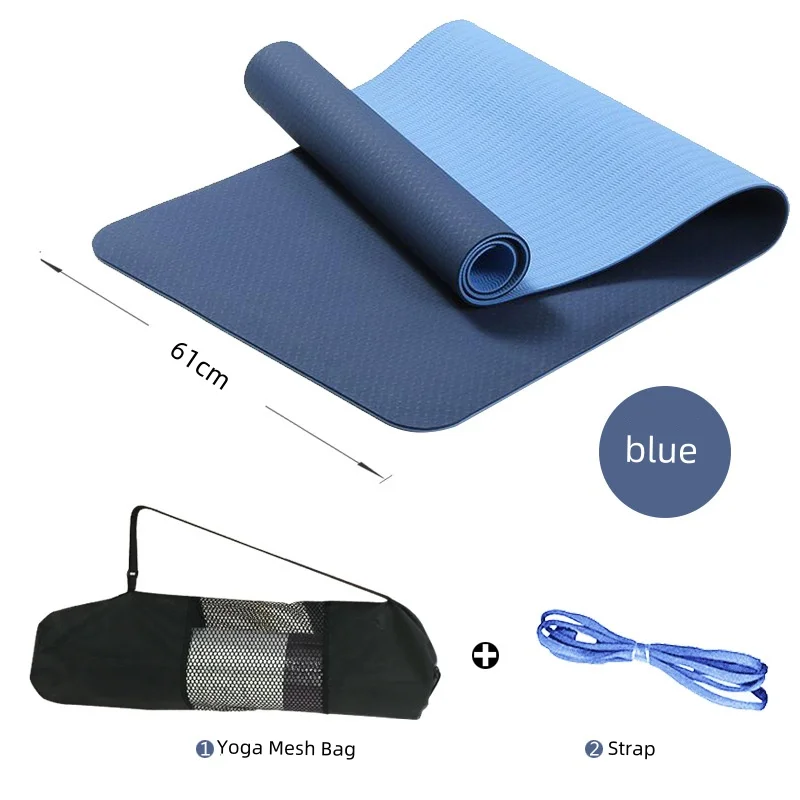 183*61*0.6cm halkfria yogamattor tjock träningsmatta pilates reformer yogatillbehör hemmagymutrustning gymnastik meditationsmatta: Beige