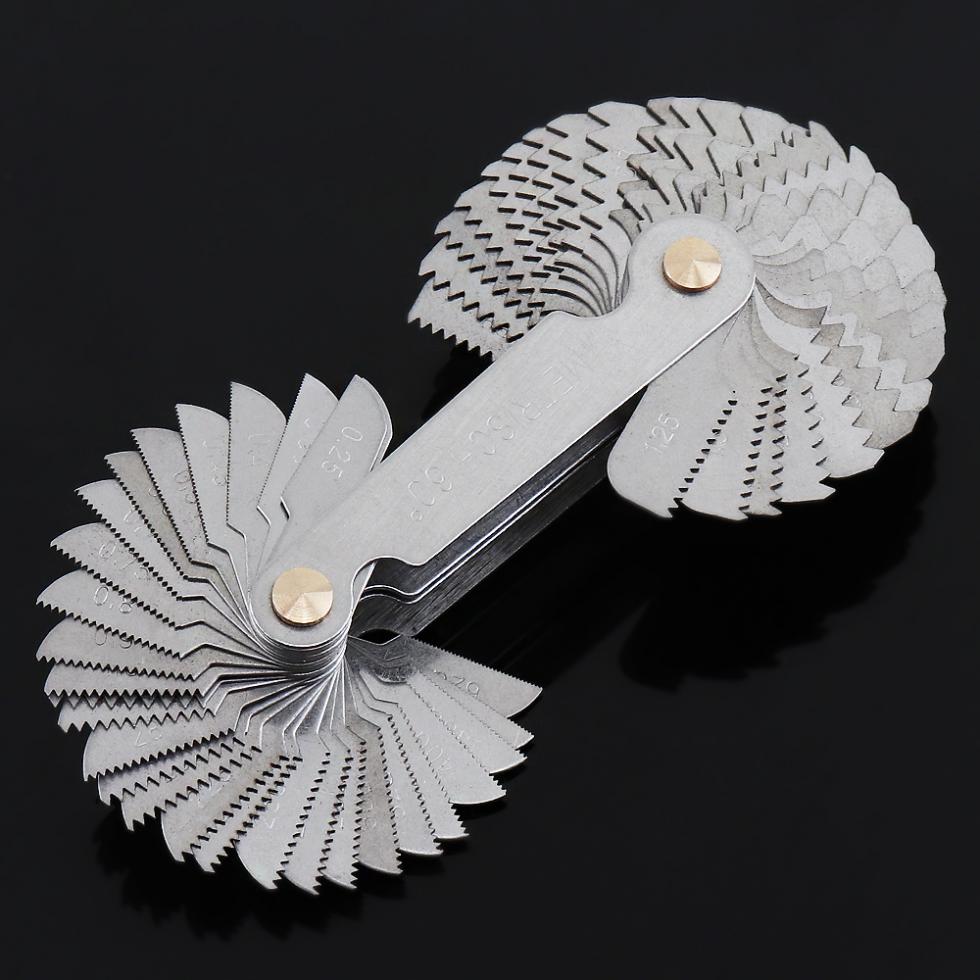 58pcs/set Metric & Imperial & US Screw Gauge SAE Whitworth 55 Degree & Metrisch 60 Degree Thread Pitch Gauge