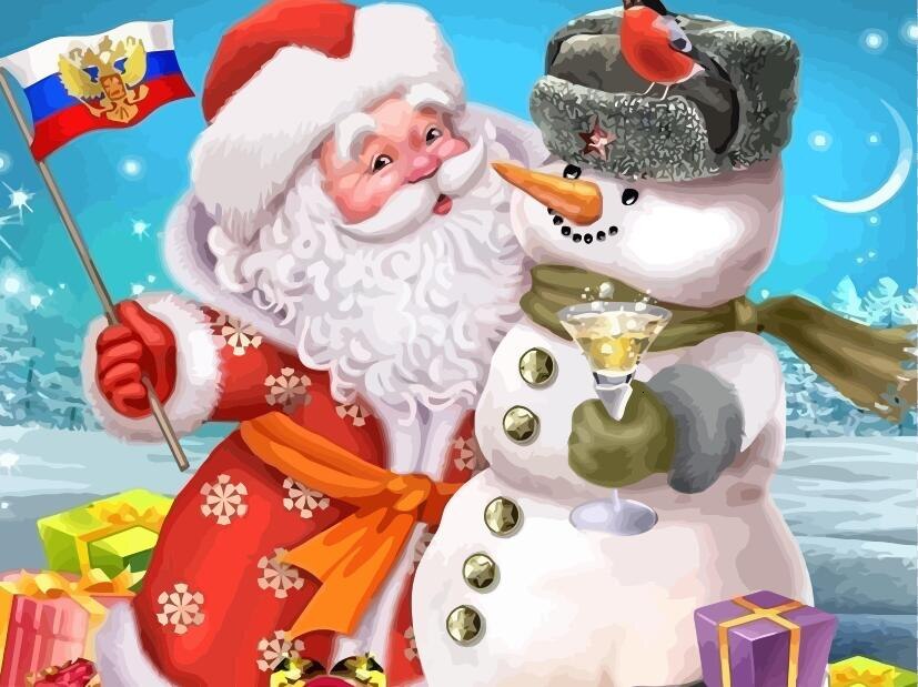 HUACAN Oil Painting Snowman Kits Drawing Canvas HandPainted DIY Pictures By Numbers Christmas Art Home Decoration: SZHC1-762