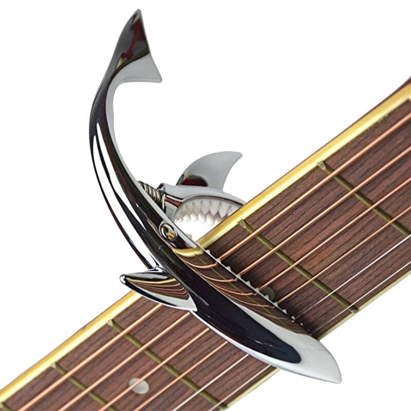 Pack de 2 de tiburón guitarra cejillas para acústicas y guitarras eléctricas cejilla de ukelele Accesorios para Instrumentos Musicales