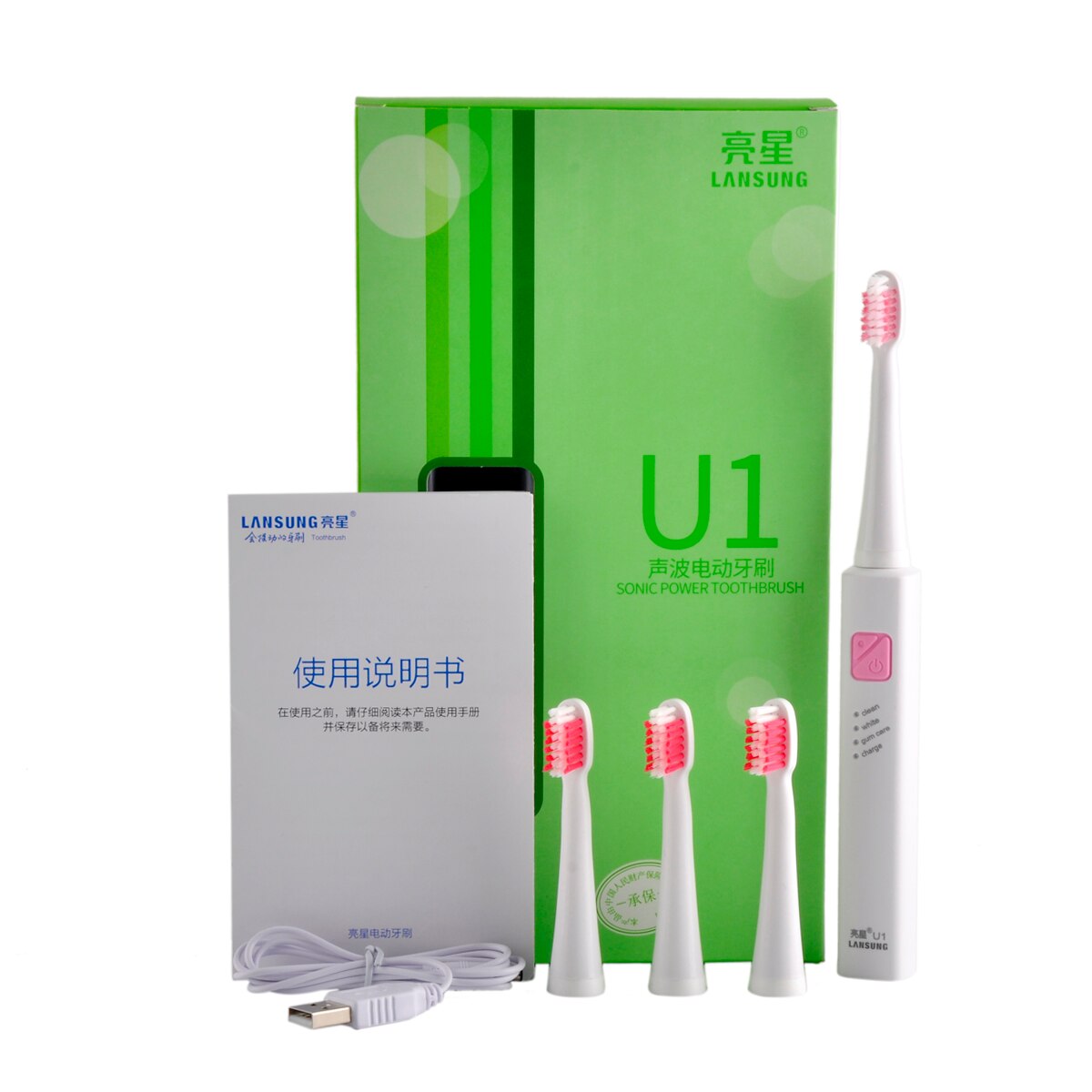 Electric Toothbrush Ultrasonic Rechargeable Toothbrush LANSUNG U1 Sonic Tooth Brush Adult Child Kids IPX7 Electric Toothbrush