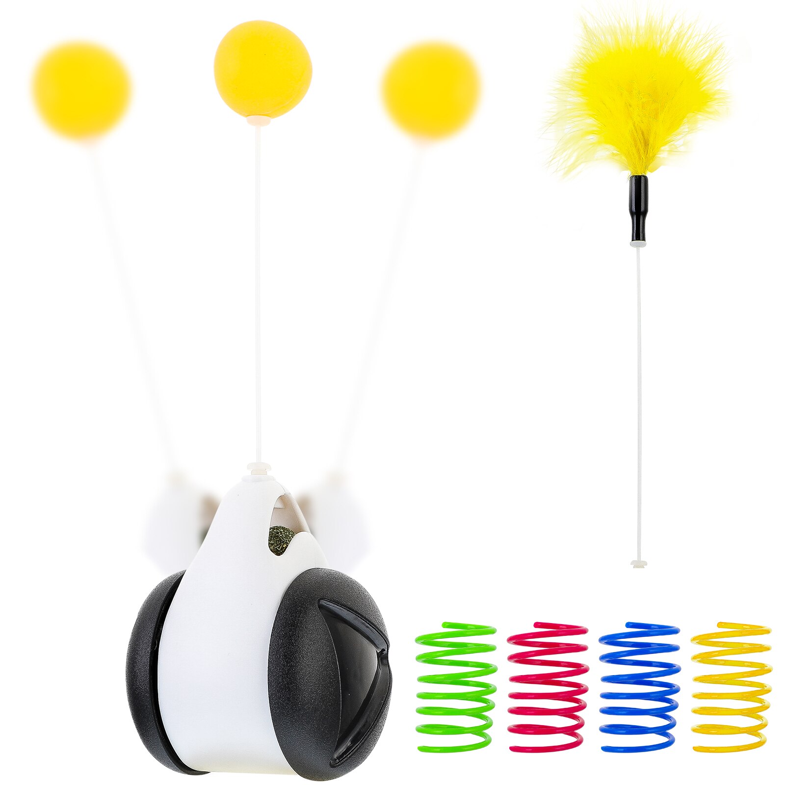 4/8Pcs Kat Lente Speelgoed Plastic Kleurrijke Spoel Spiraal Springs Pet Action Breed Duurzaam Interactieve Speelgoed Brain Game kat Speelgoed
