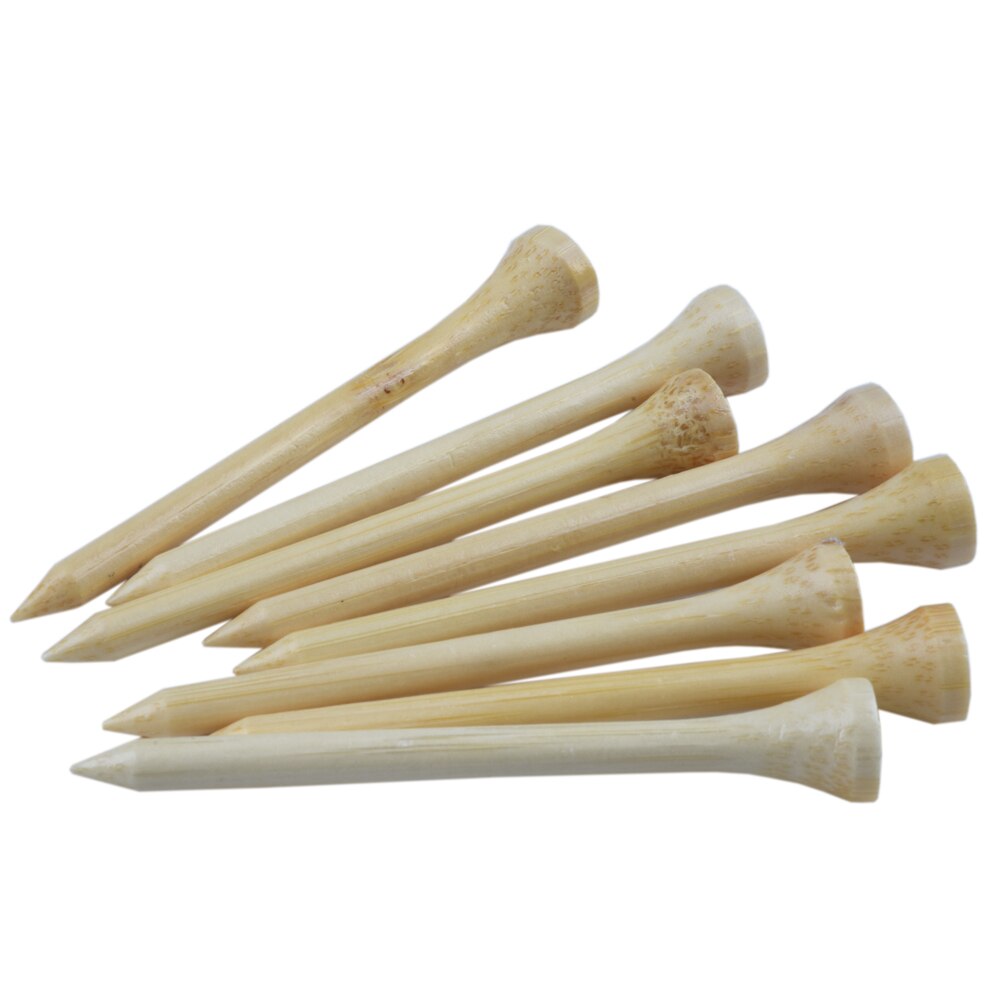 100Pcs Golf Tees Bamboo Tee Golf Balls Holder 4 Sizes Available Stronger than Wood Tees Golf Training Aids