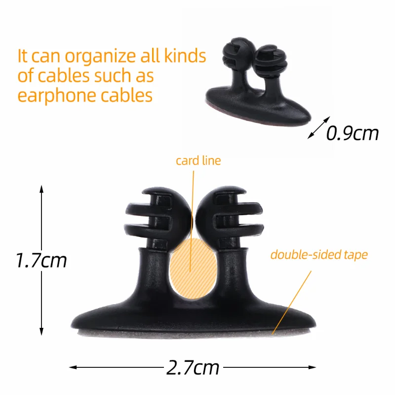 Auto Draht Kabel halter Kabel manager für Handy Ladegerät Kabel leitung Verschluss klemme selbst klebender Halter Home Office Organizer