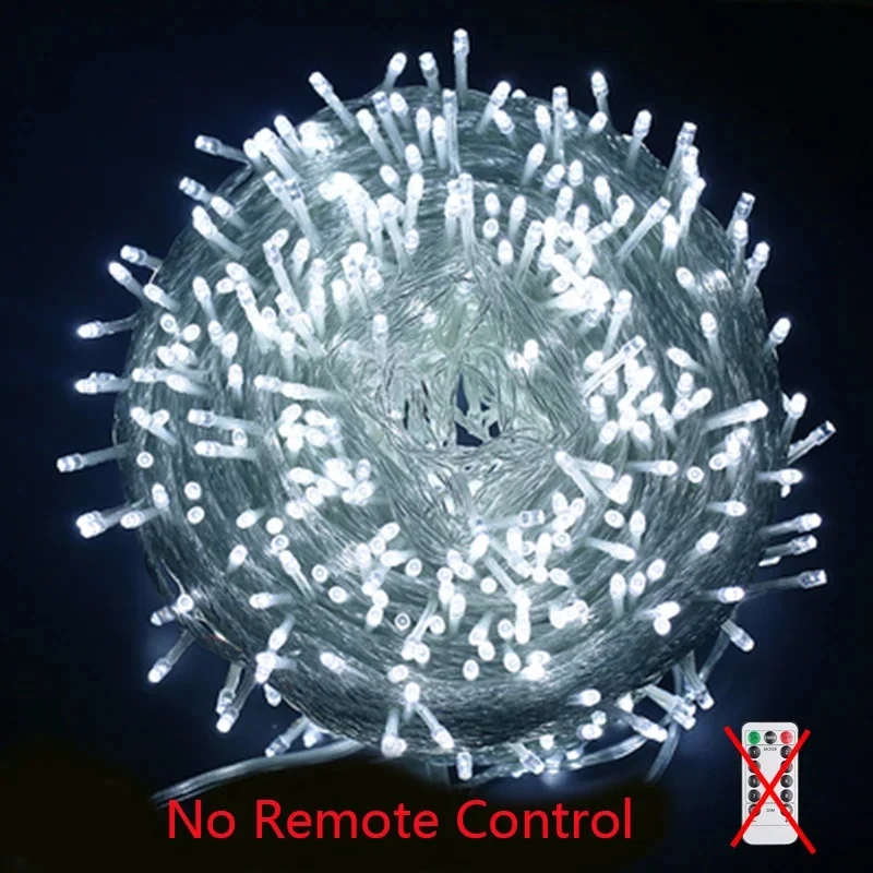 Guirnalda de luces Led de 1M-100M, guirnalda de luces navideñas impermeables para exteriores e interiores, decoración para árbol, calle, boda, , 2025: RGB / X