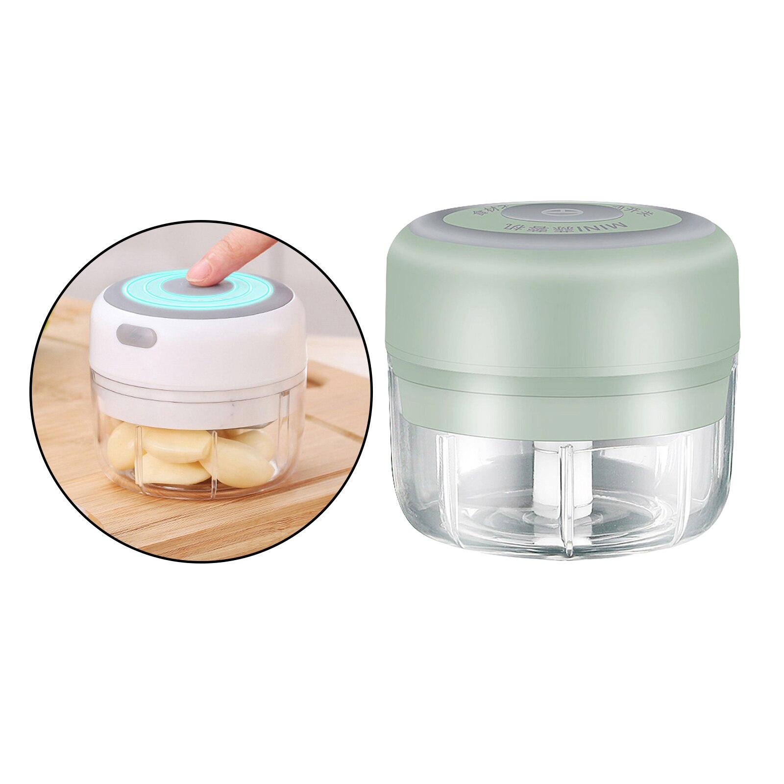Electric Mini Garlic Chopper Slicer, Portable Food Chopper Processor, Cordless