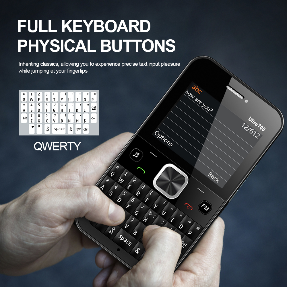 SERVO-Téléphone portable QWERTY Ultra700, 4 epiStandby, 2G, 101 lampes de poche, appel, numérotation à vitesse statique, téléphones 2.4 ", déverrouillage d'accès NDavid