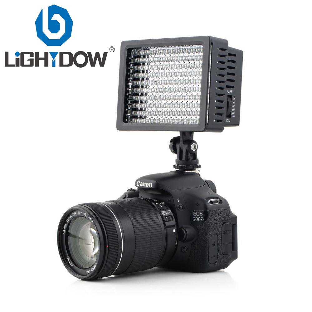 High Power Lightdow LD-160 160 LED Video Light Camera Camcorder Lamp met Drie Filters voor Cannon Nikon Pentax Fujifilm Camera 'S