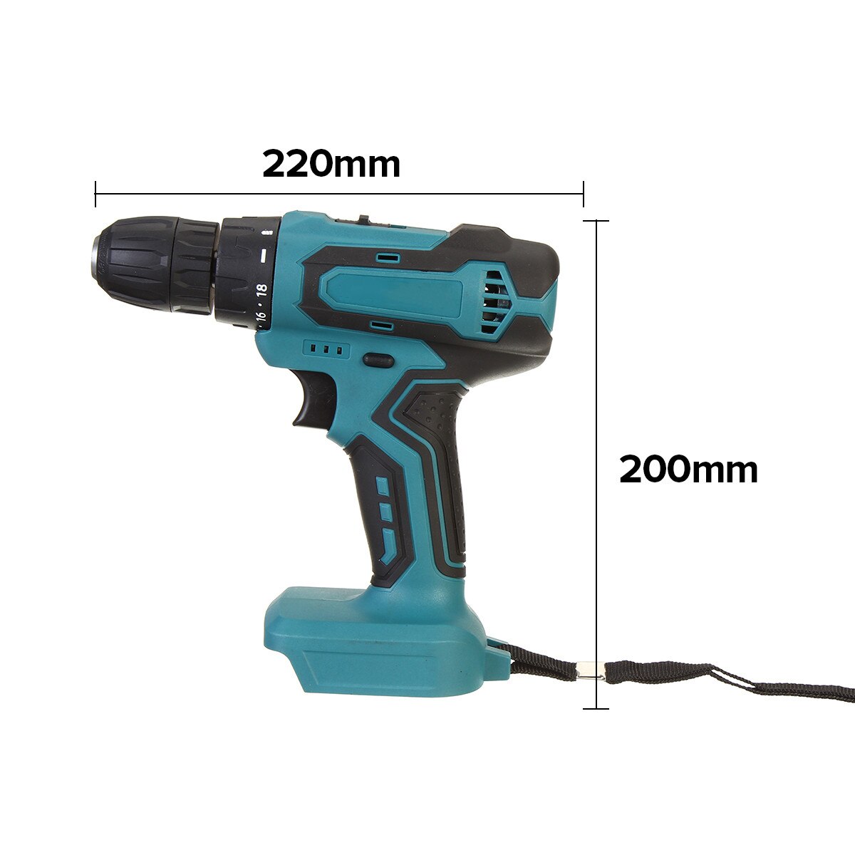18V 21V 90Nm Cordless Brushed Electric Drill Hammer Drill Screwdriver DIY Wood Power Tool Rechargable For Makita Battery 10mm