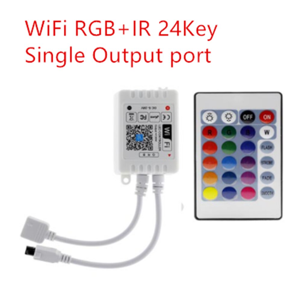 5V 12V 24V LED Strip Bluetooth-compatible / WIFI RGB / RGBW Controller Android IOS APP Alexa Google Magic Home IR Control