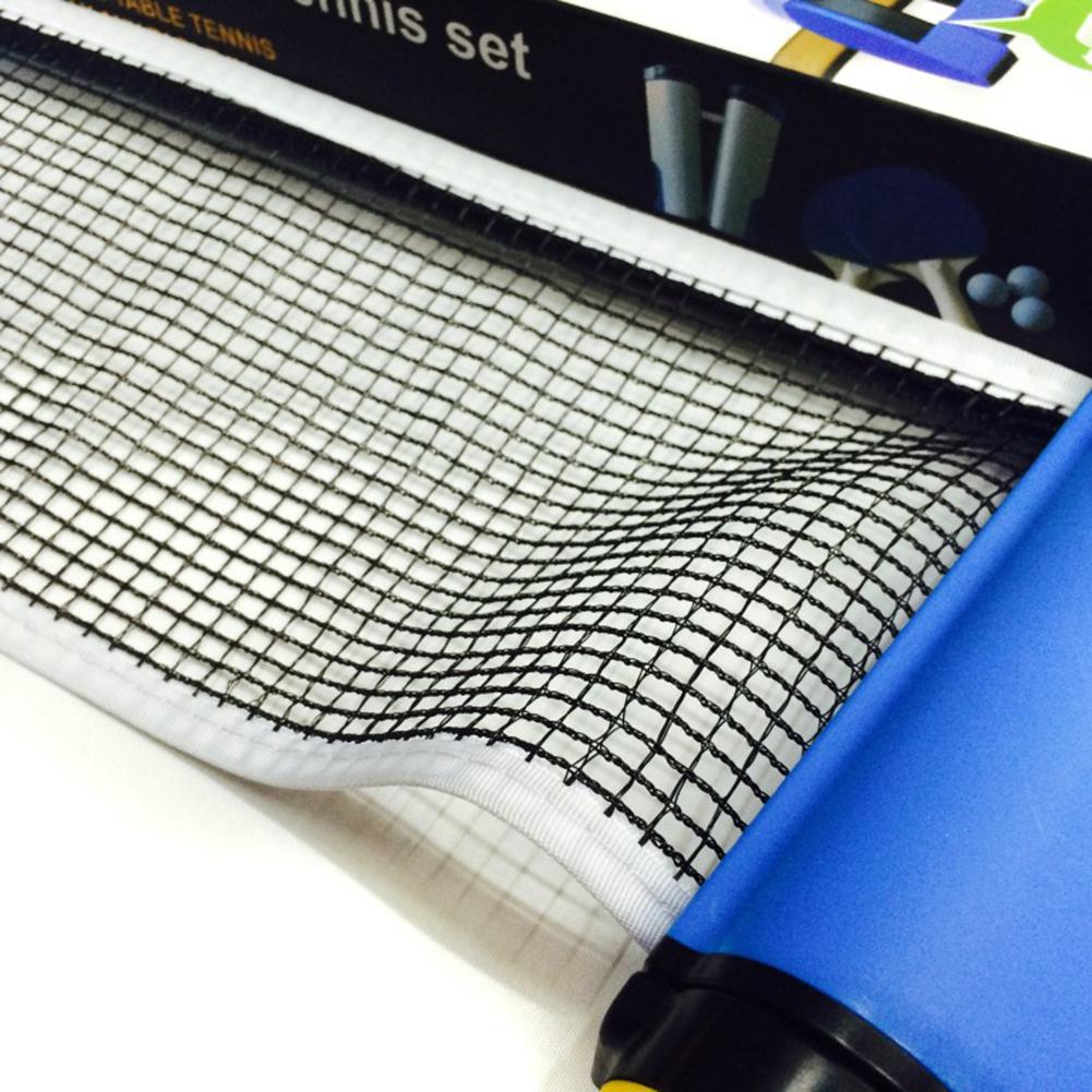 Portable Table Tennis Training Set Retractable Pingpong Net Indoor Outdoor Table Tennis Paddle Practice Trainer With Storage Bag